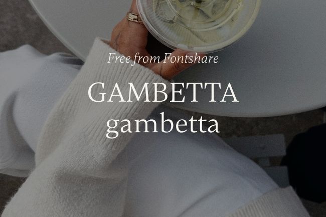 9 Free Website Fonts You'll Want to Try (Beyond Google Fonts) 3 Gambetta font from fontshare
